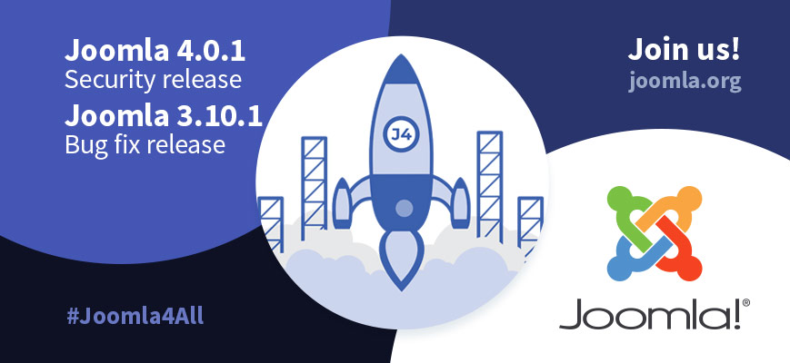 Joomla 4.0.1 และ Joomla 3.10.1 มาแล้ว!