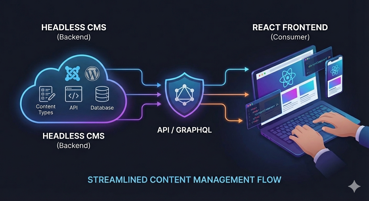 การผสานระบบ Headless CMS เข้ากับ React เพื่อการจัดการเนื้อหาที่มีประสิทธิภาพและคล่องตัวมากขึ้น