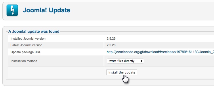 joomla 2.5.26 update
