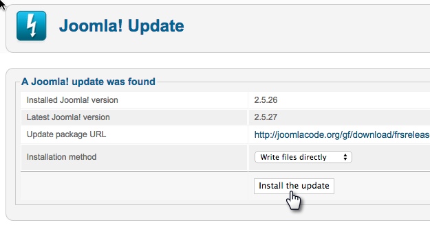 joomla 2.5.27 update